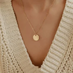 Filigrane Ketten | Hey Happiness Kette mit Kreis in farbe Gold