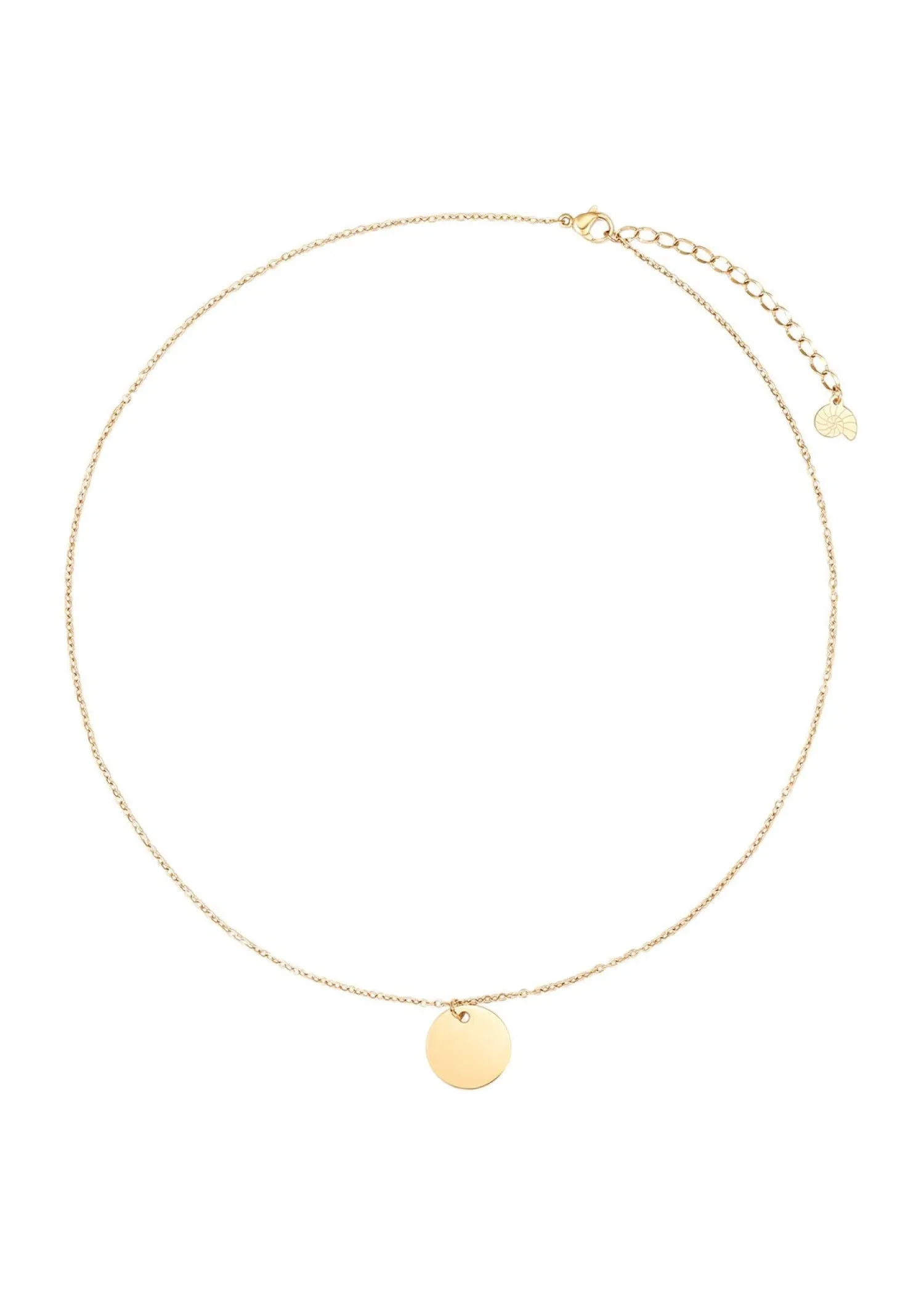Filigrane Ketten | Hey Happiness Kette mit Kreis in farbe Gold