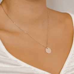 Filigrane Ketten | Hey Happiness Kette mit Kreis in Rosegold Rose Gold