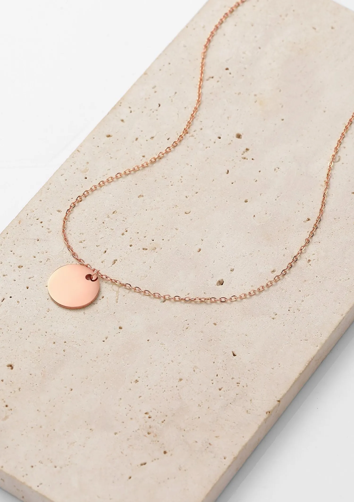 Filigrane Ketten | Hey Happiness Kette mit Kreis in Rosegold Rose Gold