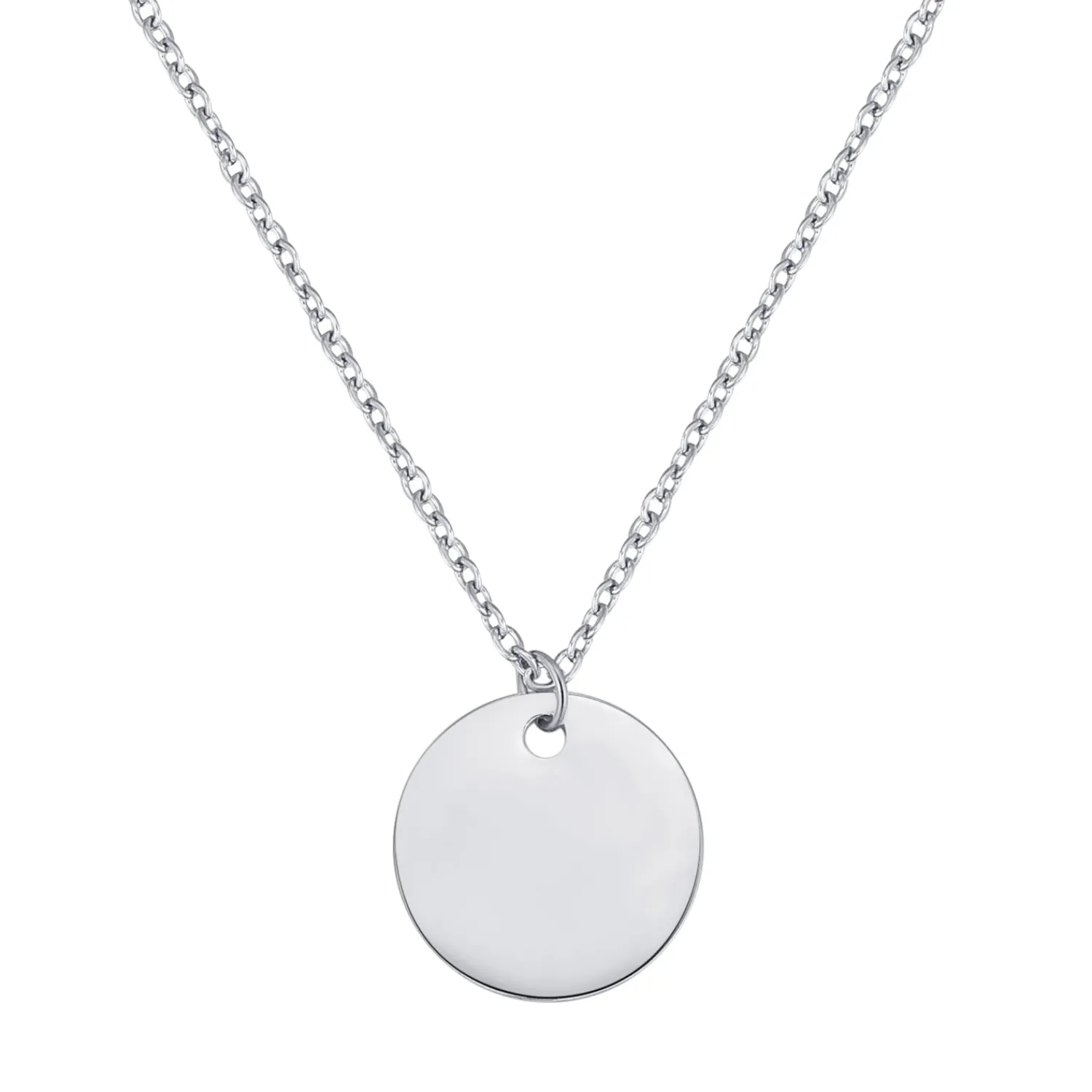 Filigrane Ketten | Hey Happiness Kette mit Kreis in Silberfarbe Silver