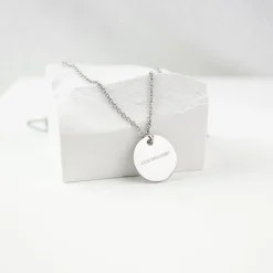 Filigrane Ketten | Hey Happiness Kette mit Kreis in Silberfarbe Silver