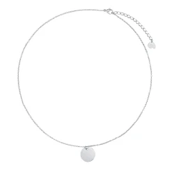 Filigrane Ketten | Hey Happiness Kette mit Kreis in Silberfarbe Silver