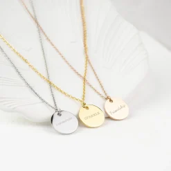 Filigrane Ketten | Hey Happiness Kette mit Kreis in Silberfarbe Silver