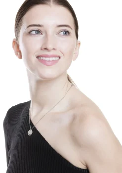 Filigrane Ketten | Hey Happiness Kette mit Kreis in Silberfarbe Silver