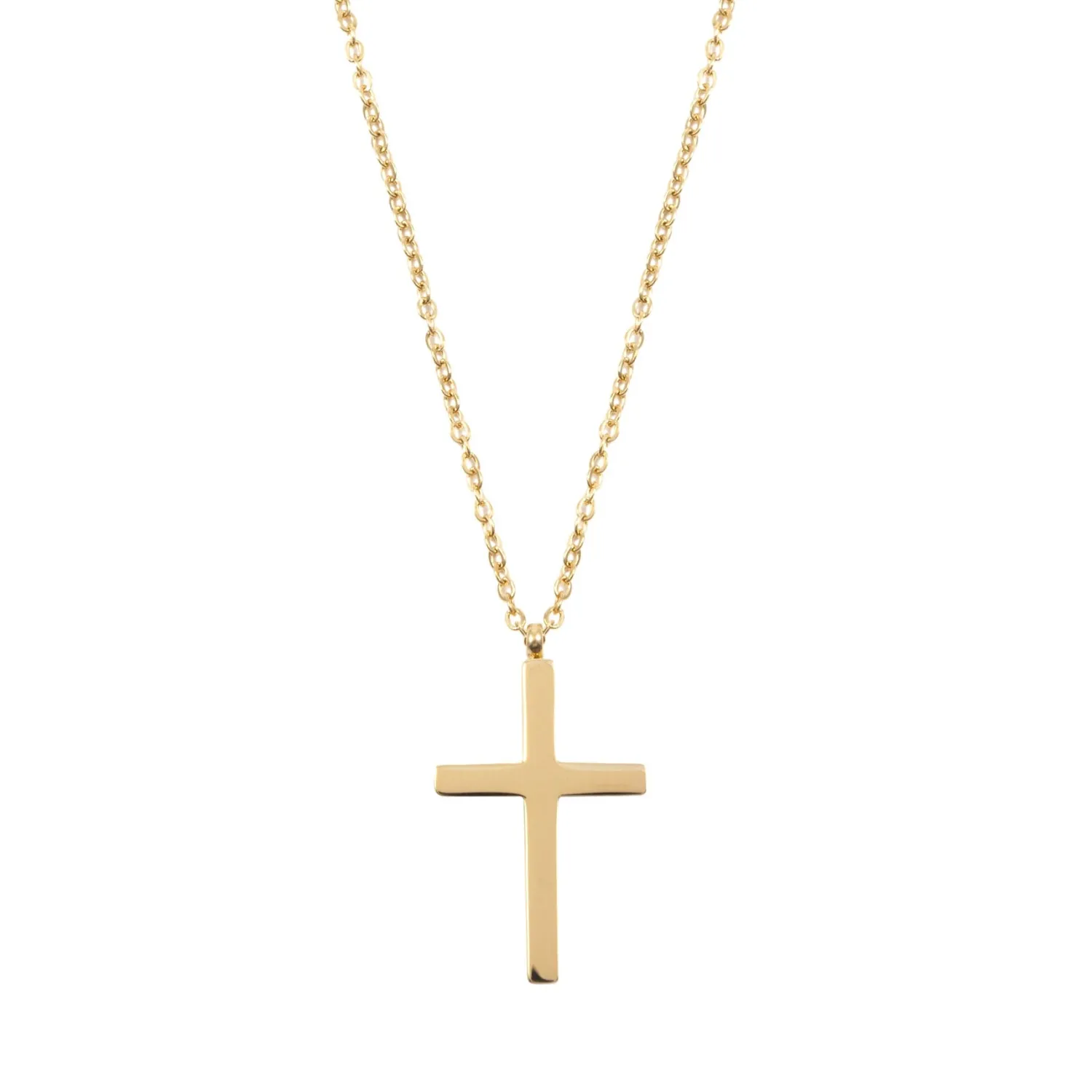 Filigrane Ketten | Hey Happiness Kette mit Kreuz Anhänger in farbe Gold