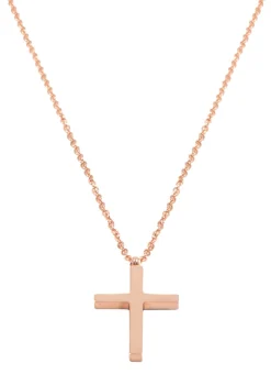 Filigrane Ketten | Hey Happiness Kette mit Kreuz Anhänger in Rosegold Rose Gold
