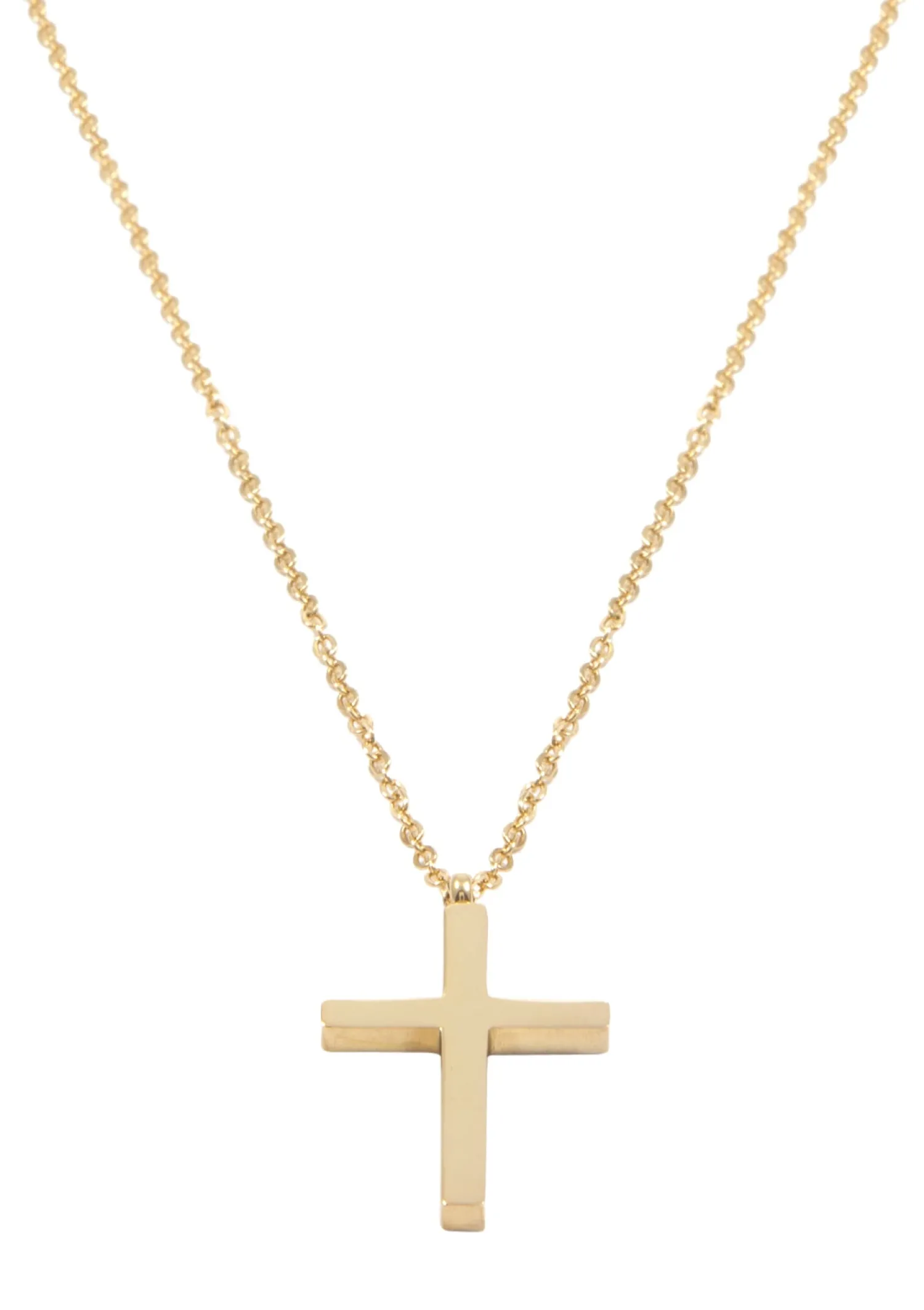 Filigrane Ketten | Hey Happiness Kette mit Kreuz Anhänger in farbe Gold