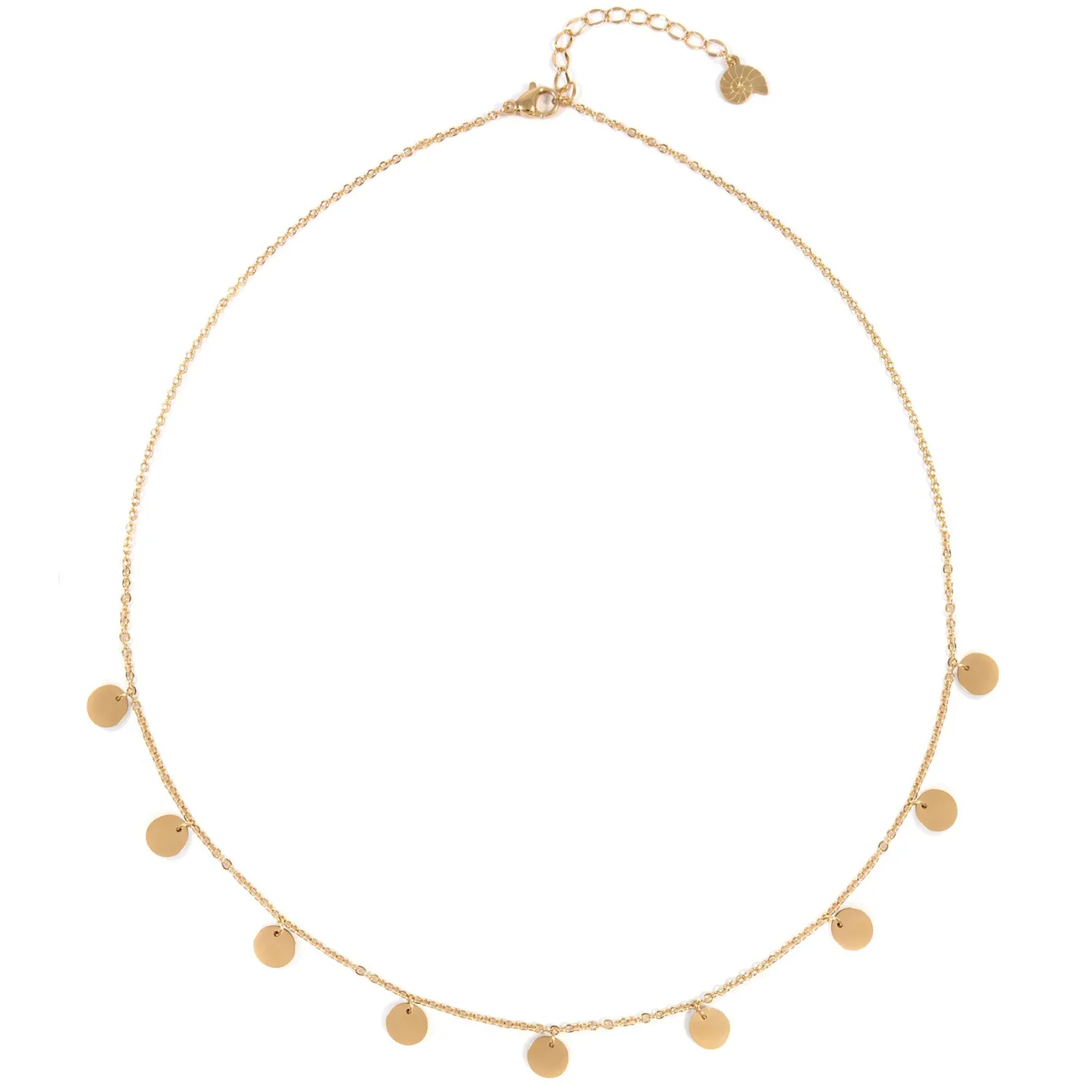 Filigrane Ketten | Hey Happiness Kette mit Mehreren Plättchen in farbe Gold
