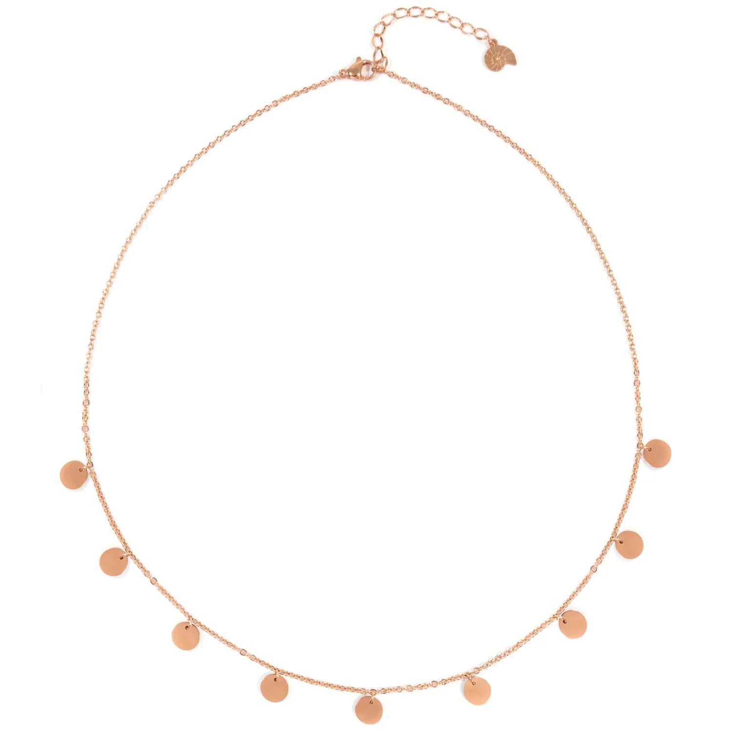 Filigrane Ketten | Hey Happiness Kette mit Mehreren Plättchen in Rosegold Rose Gold