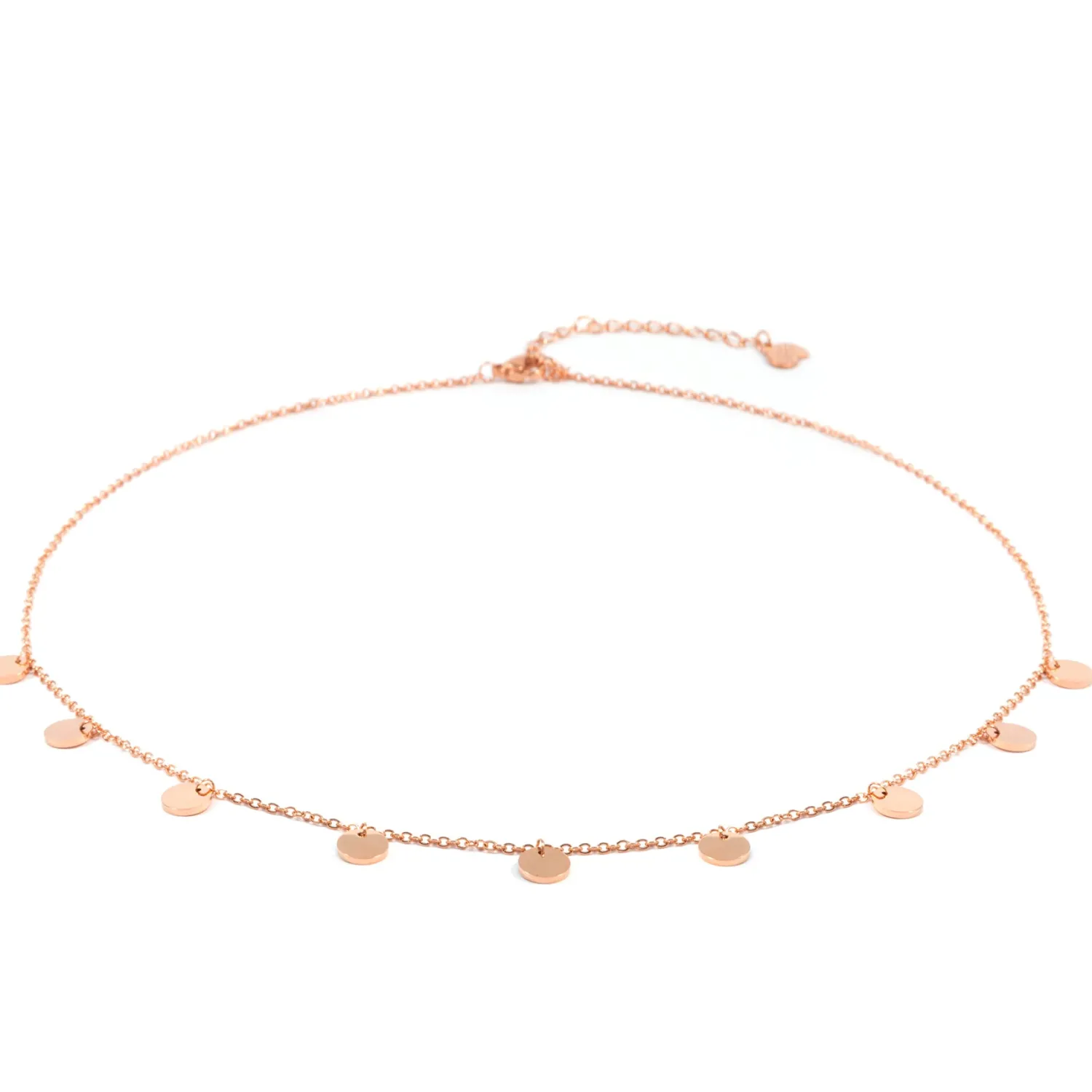 Filigrane Ketten | Hey Happiness Kette mit Mehreren Plättchen in Rosegold Rose Gold