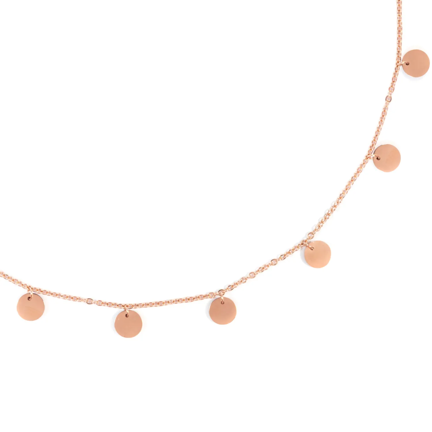 Filigrane Ketten | Hey Happiness Kette mit Mehreren Plättchen in Rosegold Rose Gold