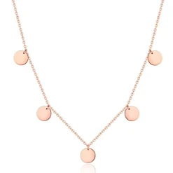 Filigrane Ketten | Hey Happiness Kette mit Plättchen "Happiness" in Rosegold Rose Gold