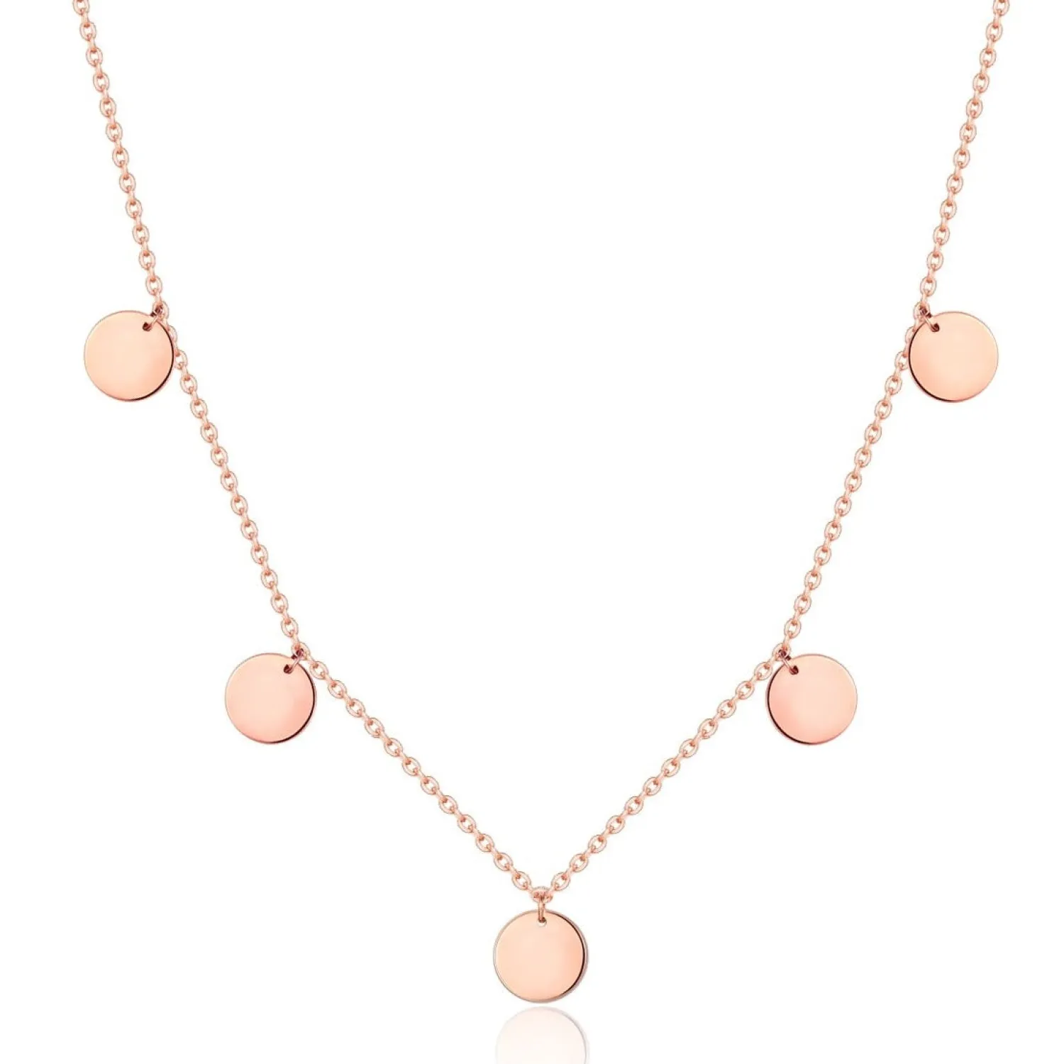 Filigrane Ketten | Hey Happiness Kette mit Plättchen "Happiness" in Rosegold Rose Gold
