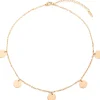 Filigrane Ketten | Hey Happiness Kette mit Plättchen „Happiness“ in farbe Gold