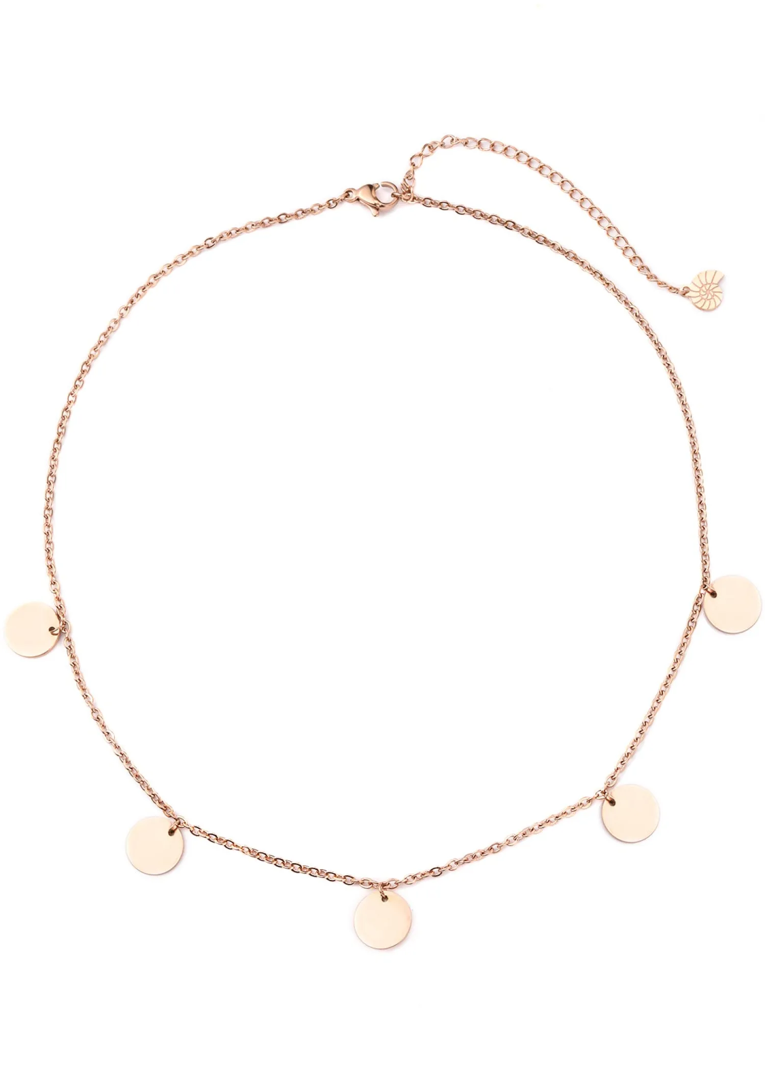 Filigrane Ketten | Hey Happiness Kette mit Plättchen "Happiness" in Rosegold Rose Gold