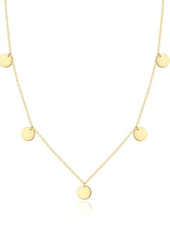 Filigrane Ketten | Hey Happiness Kette mit Plättchen „Happiness“ in farbe Gold
