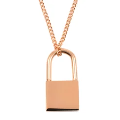 Filigrane Ketten | Hey Happiness Kette mit Schloss Anhänger in Rosegold Rose Gold