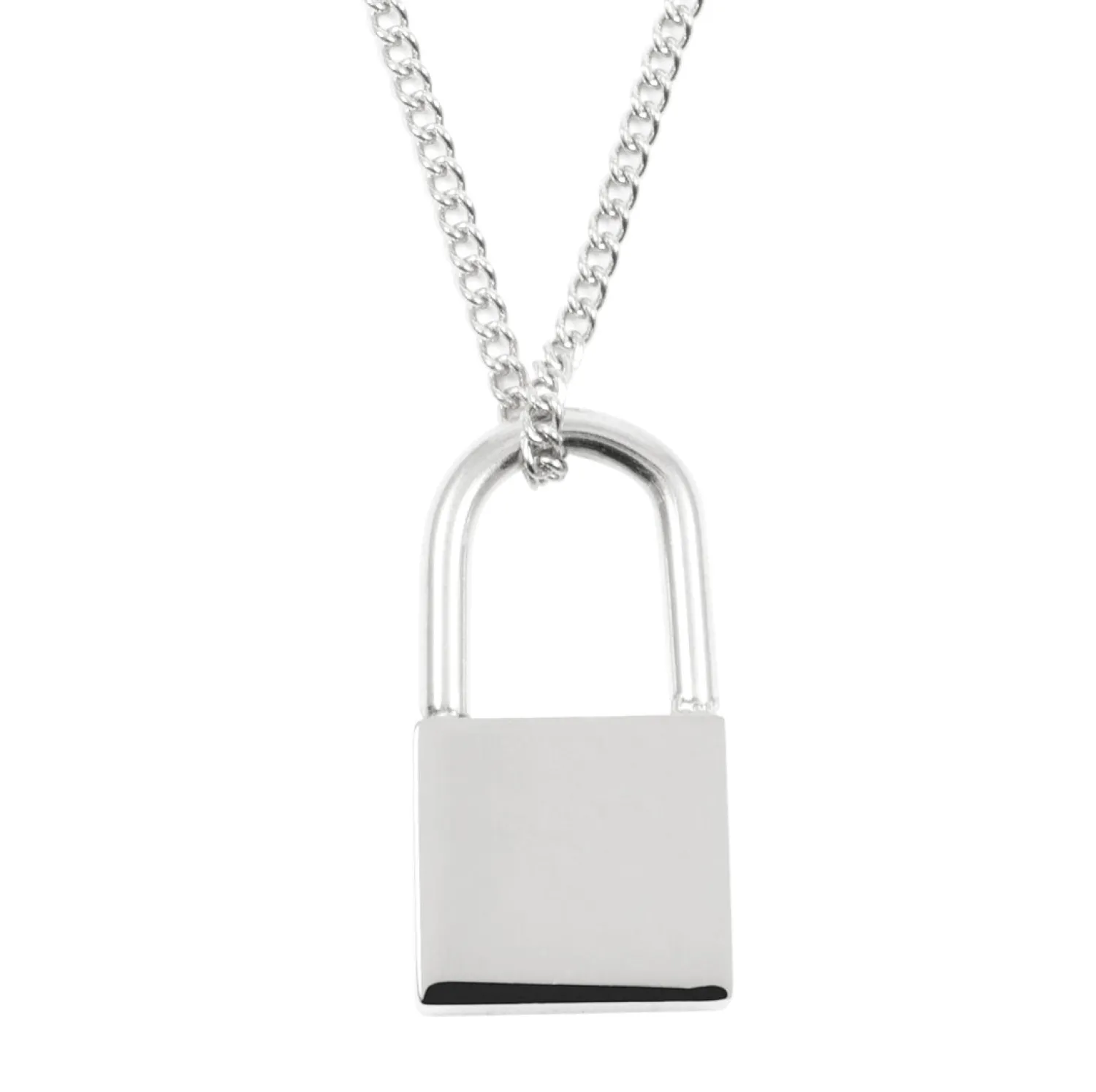 Filigrane Ketten | Hey Happiness Kette mit Schloss Anhänger in Silberfarbe Silver