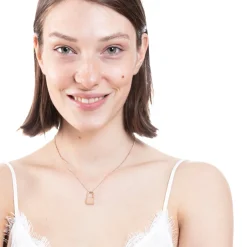 Filigrane Ketten | Hey Happiness Kette mit Schloss Anhänger in Rosegold Rose Gold