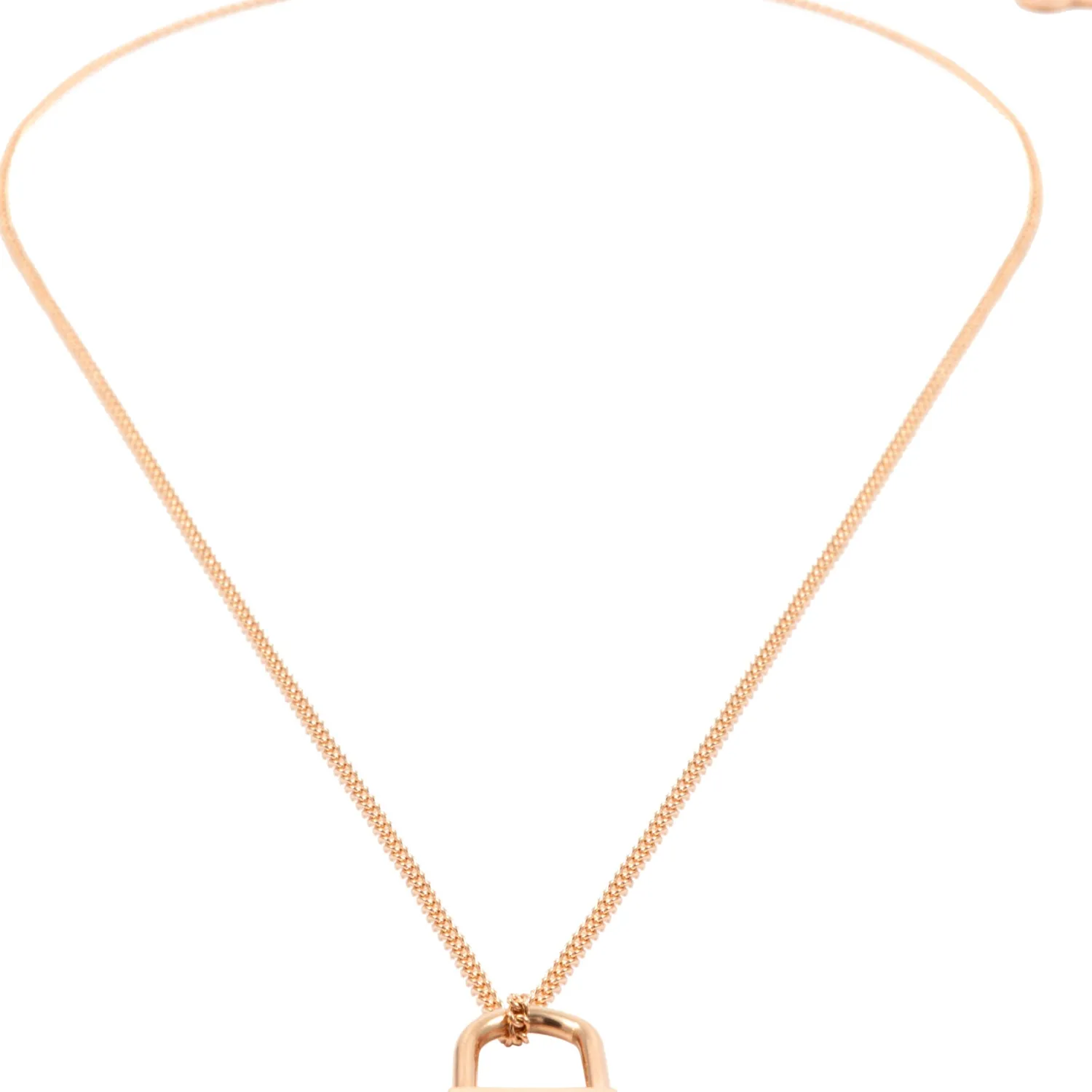 Filigrane Ketten | Hey Happiness Kette mit Schloss Anhänger in Rosegold Rose Gold