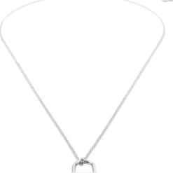 Filigrane Ketten | Hey Happiness Kette mit Schloss Anhänger in Silberfarbe Silver