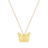 Filigrane Ketten | Hey Happiness Kette mit Schmetterling Anhänger Sterlingsilber in Gold