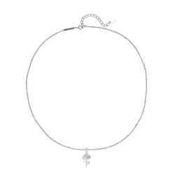 Filigrane Ketten | Hey Happiness Kette Rose Anhänger Sterlingsilber Silver