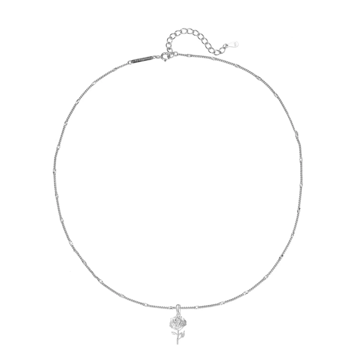 Filigrane Ketten | Hey Happiness Kette Rose Anhänger Sterlingsilber Silver