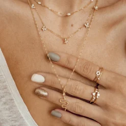 Filigrane Ketten | Hey Happiness Kette Schlange Anhänger Sterlingsilber in Gold