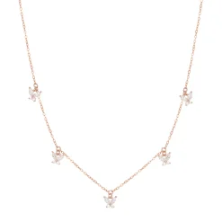 Filigrane Ketten | Hey Happiness Kette Schmetterling Anhänger mit Schmucksteinen Sterlingsilber