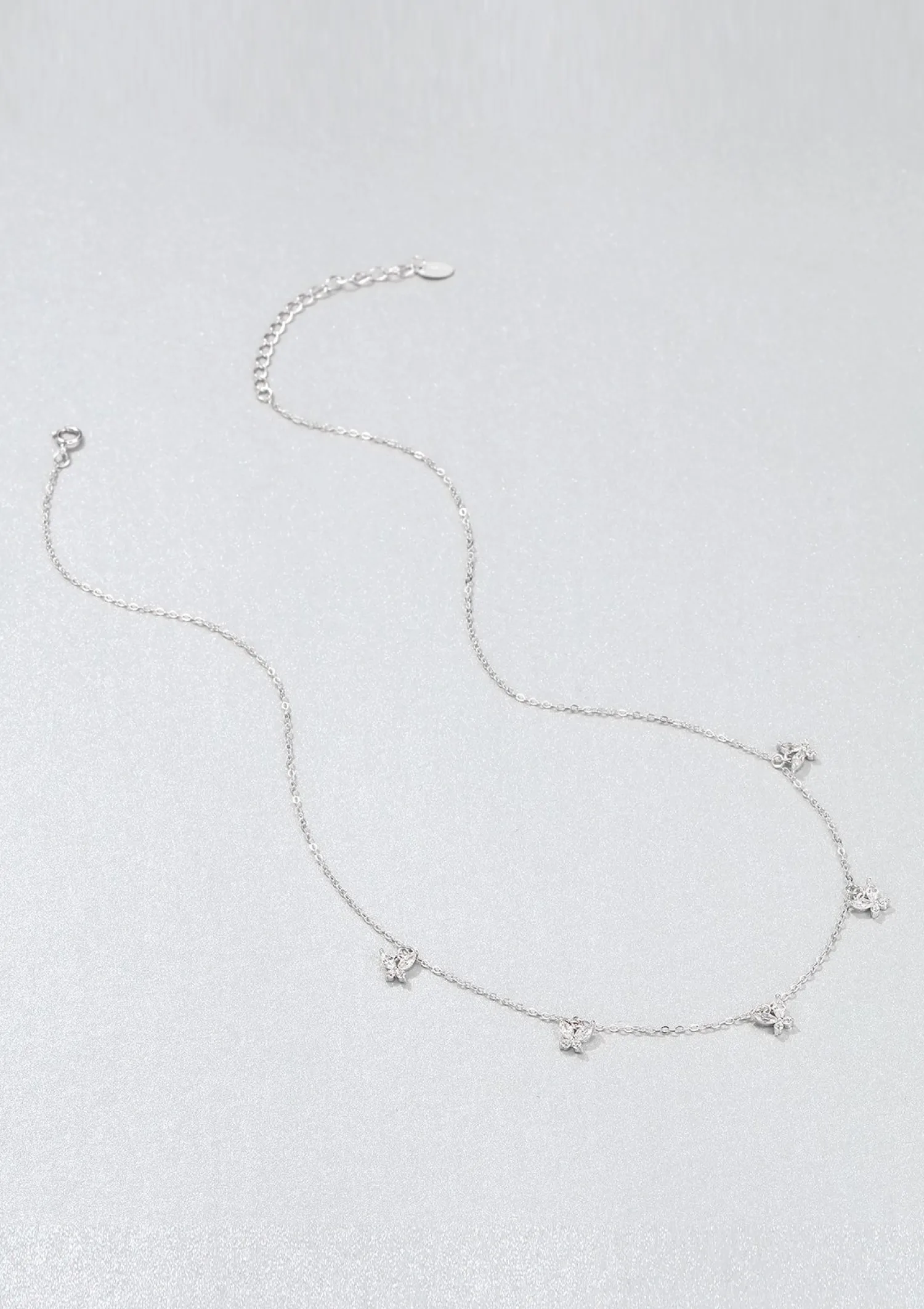 Filigrane Ketten | Hey Happiness Kette Schmetterling Anhänger mit Schmucksteinen Sterlingsilber