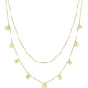Filigrane Ketten | Hey Happiness Kette Strukturierter Kreis in farbe Gold
