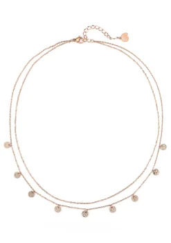 Filigrane Ketten | Hey Happiness Kette Strukturierter Kreis in Rosegold Rose Gold