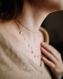 Filigrane Ketten | Hey Happiness Kette Strukturierter Kreis in Rosegold Rose Gold