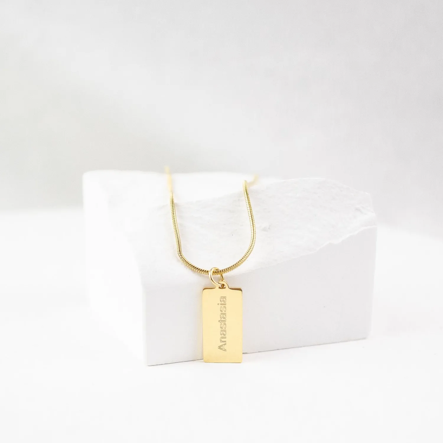 Filigrane Ketten | Hey Happiness Kette Viereck Anhänger Gold