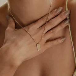 Filigrane Ketten | Hey Happiness Kette Viereck Anhänger Rosegold Rose Gold