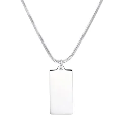 Filigrane Ketten | Hey Happiness Kette Viereck Anhänger Silber Silver