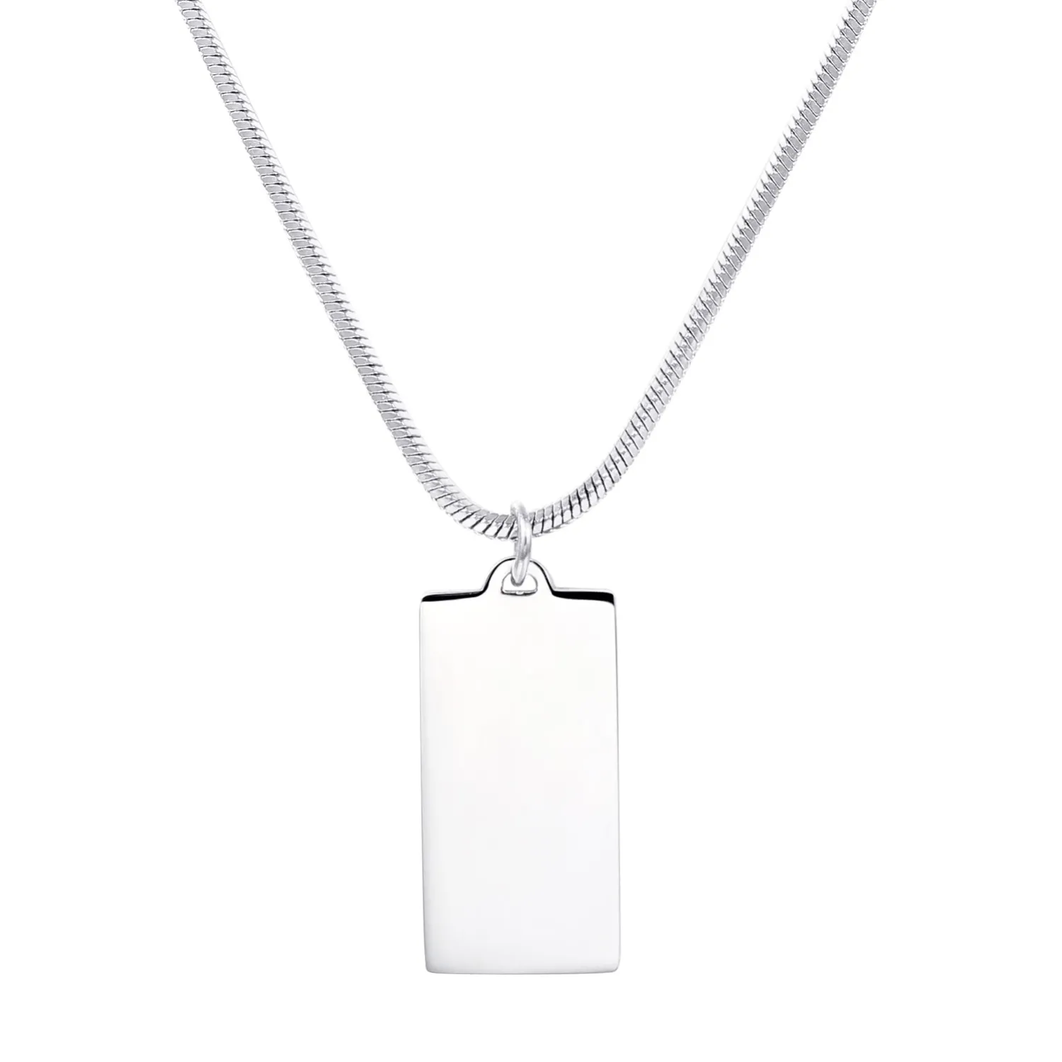 Filigrane Ketten | Hey Happiness Kette Viereck Anhänger Silber Silver
