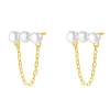 Ohrstecker | Perlenohrringe | Hey Happiness Ketten Ohrringe Silber 925 mit Perlen