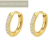 Creolen | Hey Happiness Klare Steine Creolen Ohrringe aus Edelstahl Gold