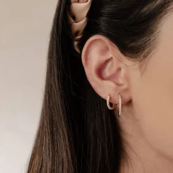Earring Stack Sets | Creolen | Hey Happiness Klare Steine Creolen Ohrringe Set aus Sterlingsilber