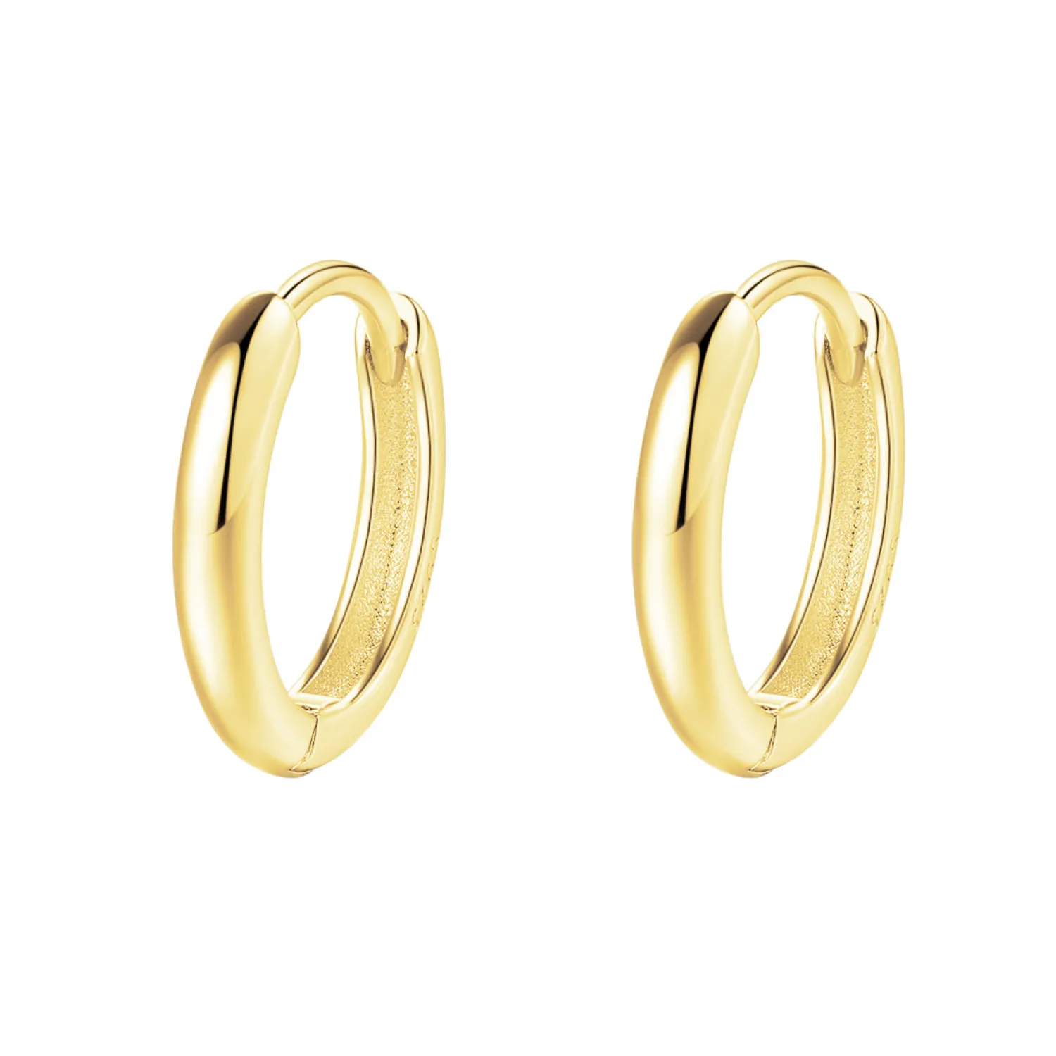 Creolen | Hey Happiness Klassische Chunky Creolen Sterlingsilber in Gold