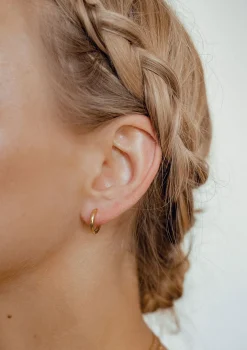 Creolen | Hey Happiness Klassische Chunky Creolen Sterlingsilber in Gold
