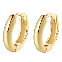 Huggie Ohrringe | Creolen | Hey Happiness Klassische Huggies Creolen Sterlingsilber in Gold