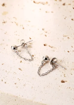 Ohrstecker | Hey Happiness Klassische Kette-Ohrstecker aus Sterlingsilber Silver