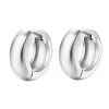 Creolen | Hey Happiness Kleine Chunky Creolen in Silberfarbe Silver
