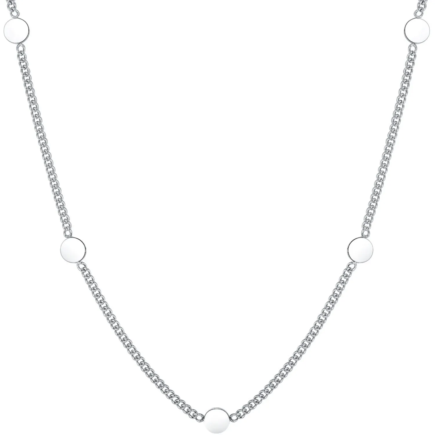 Filigrane Ketten | Hey Happiness Kleine Plättchen Kette in Silberfarbe Silver