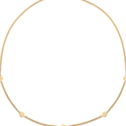 Filigrane Ketten | Hey Happiness Kleine Plättchen Kette in Goldfarbe