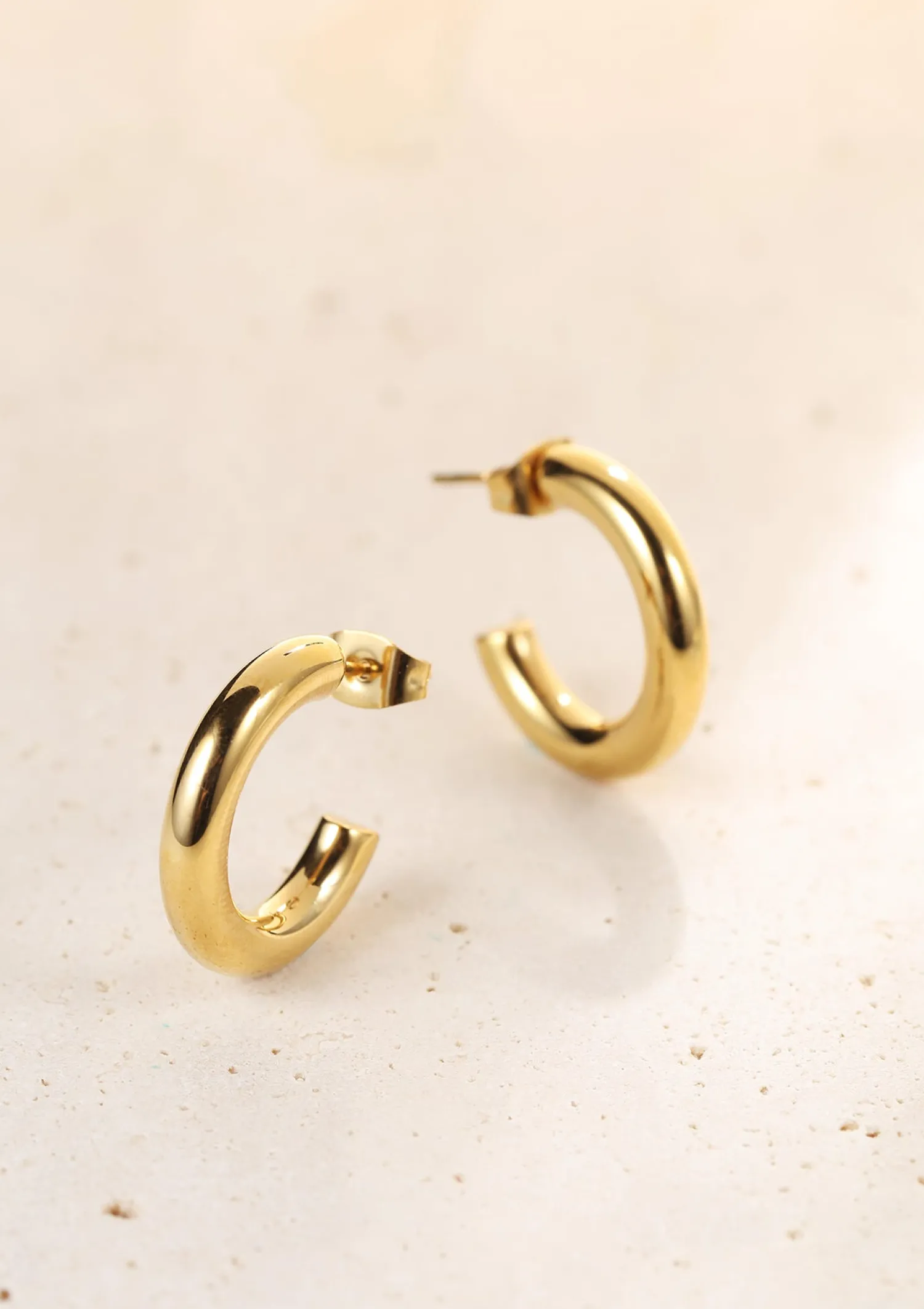 Creolen | Hey Happiness Kleine Runde Creolen Ohrringe in farbe Gold